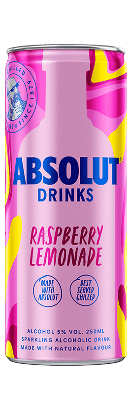 Produktbild, RTD, Absolut Drink Raspberry & Lemonade